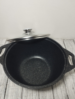 Кастрюля АП 3л стекл крышка Мрамор темный кмт32а