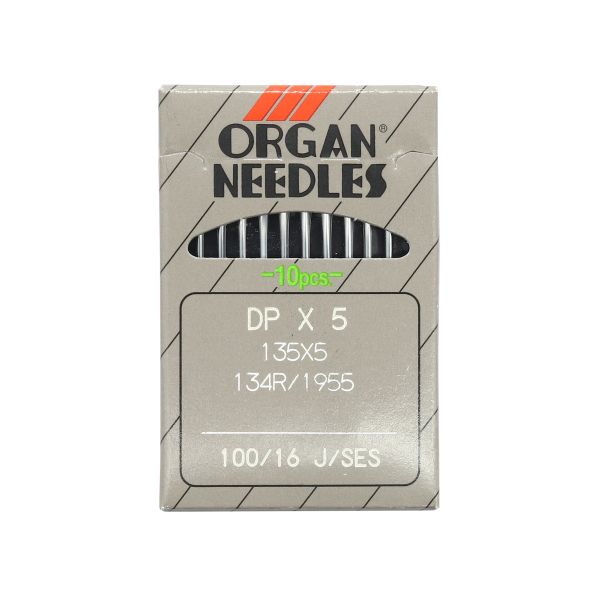 Иглы для промышленных швейных машин DPx5, №100 SES, 10 шт, Organ