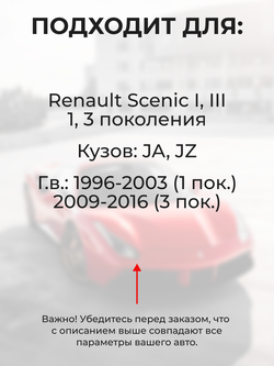 Ремкомплект ограничителей дверей Renault Scenic (I, III) JA, JM, JZ (4 двери, тип 80) 1996-2016