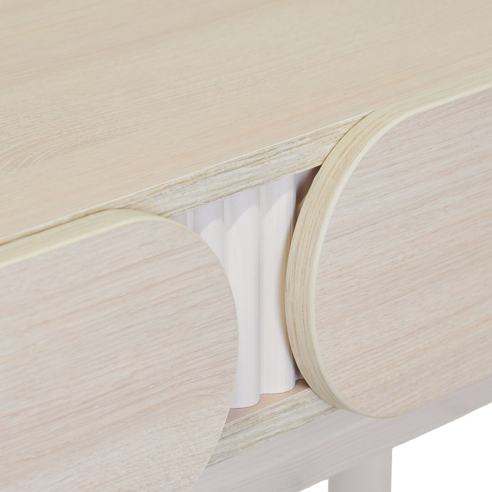 Консольный столик с 2 ящиками Ола на ножках, 100х35х79 см, ЛДСП/сосна