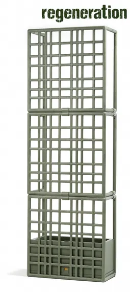 Кашпо пластиковое модульное Sipario 3, цвет кактус