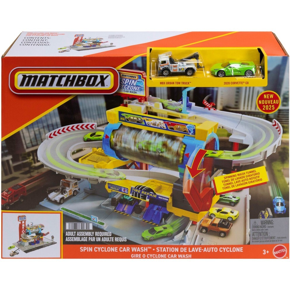 Matchbox - Турбо Циклон автомойка + игрушечная машинка JGB68