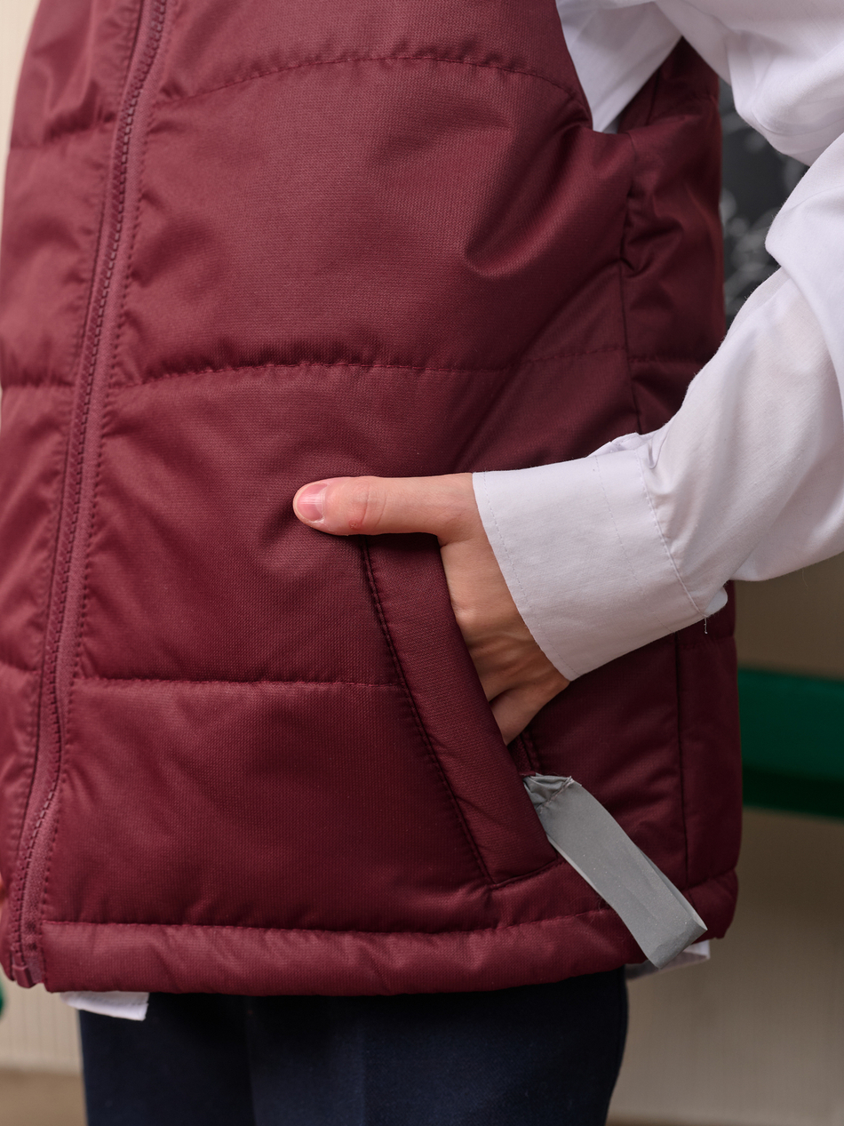 Жилет детский  SCHOOL бордо