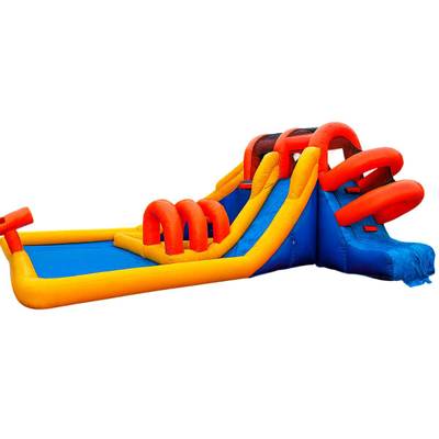 Надувной водный батут с сухим бассейном «Аква лабиринты» 7*6,5*3 м