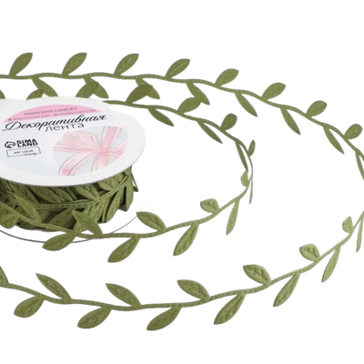 Лента фигурная «Листья», 25 мм, 9±0.5 м