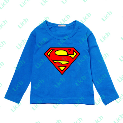 Лонгслив однотонный с эмблемой супермена