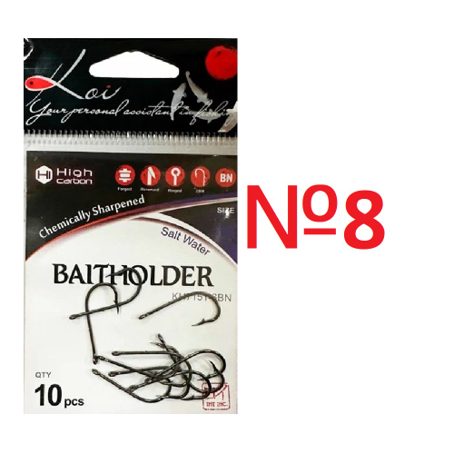 Крючок KOI "BAITHOLDER", размер 8 (INT), цвет BN