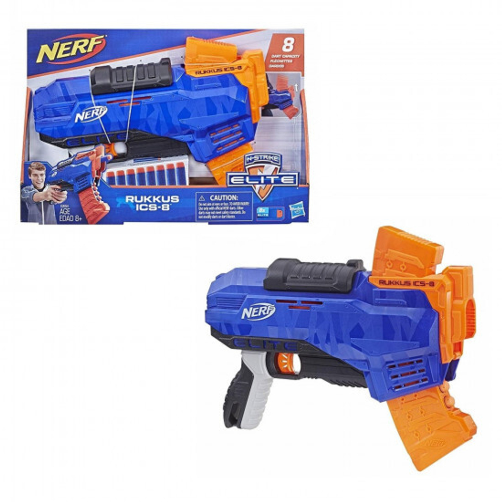 Nerf: Бластер со стрелами Элит Руккус Нерф E2654 — Elite Rukkus ICS-8 — Хасбро