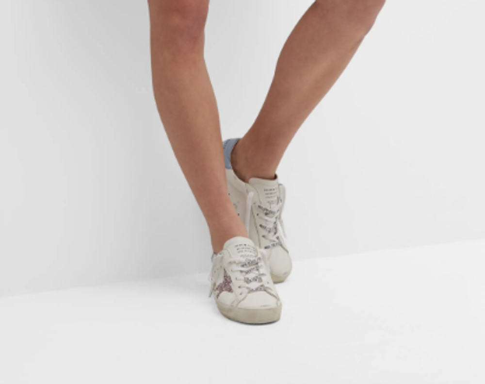 Кеды Golden Goose Superstar Leather Glitter Low-Top Sneakers