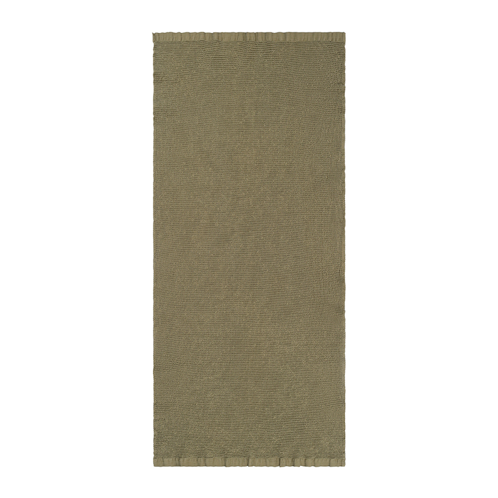 Полотенце банное из умягченной вафли цвета хаки из коллекции essential, 70x140 см