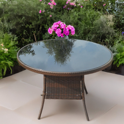 Стол из искусственного ротанга ЭММА «EMMA» Dark Brown D105 см