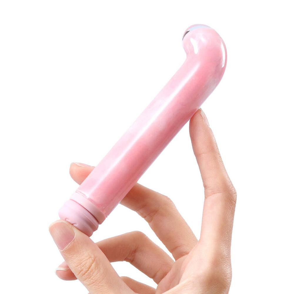Компактный вибратор из стекла BeYourLover Magic Cane, розовый