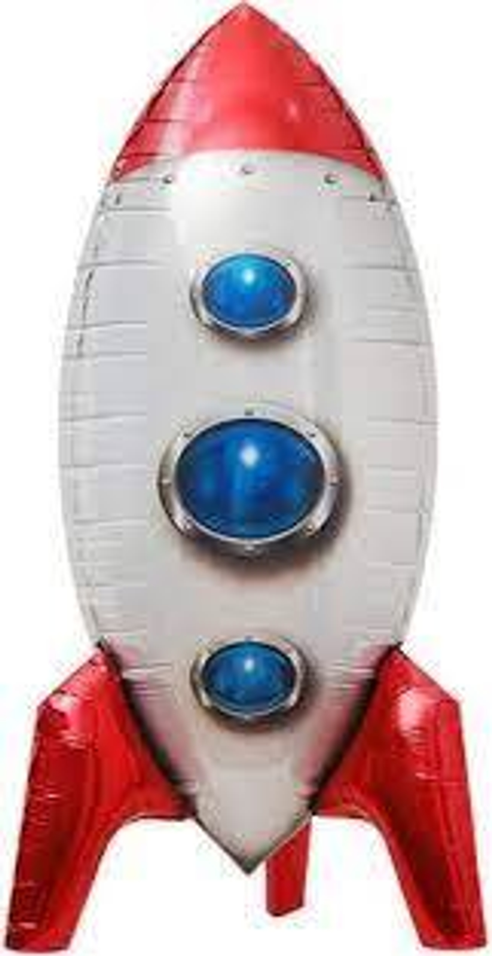 Шар (32""/81 см) Фигура, 3D Ракета, Красный, 1 шт. 7п. А077 Д197