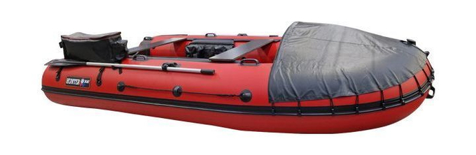 Надувная лодка ПВХ, Хантер 370 Трэвел НДНД, красный
