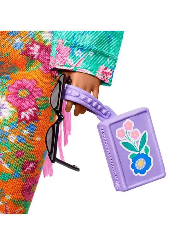 Кукла Барби Экстра с розовыми косичками GXF09