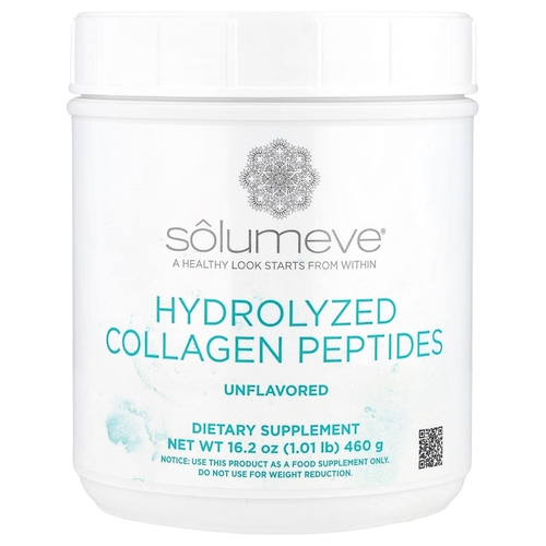 Solumeve, Radiant Beauty, пептиды гидролизованного коллагена, порошок с нейтральным вкусом, 460 г (16 унций, 1 фунт)