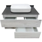 Тумба с раковиной Comforty Прага 90 00-00014424 дуб белый