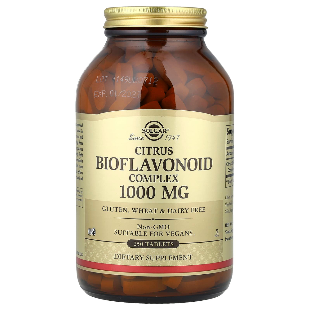 Solgar, Комплекс цитрусовых биофлавоноидов, 1000 мг, 250 таблеток