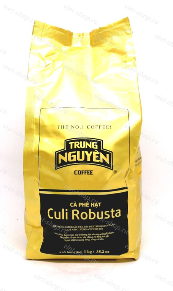 Зерновой кофе Trung Nguyen Culi Robusta, 1 кг.