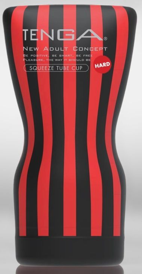 Мастурбатор Tenga Squeeze Tube Cup Hard, жёсткая стимуляция, 15.5 см
