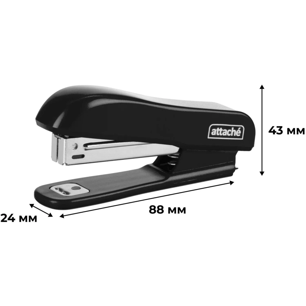 Степлер Attache Compact до 15 листов черный (скобы № 10, с антистеплером)