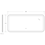 Зеркало Cezares Stylus 150 CZR-SPC-STYLUS-1500-700-TCH-WARM с подсветкой с сенсорным выключателем и подогревом