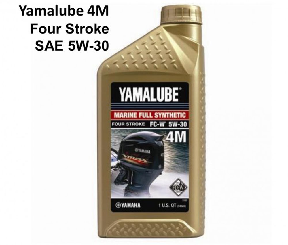 Моторное масло Yamalube 4M для лодочных моторов (4Т, 5W30, синтетическое)