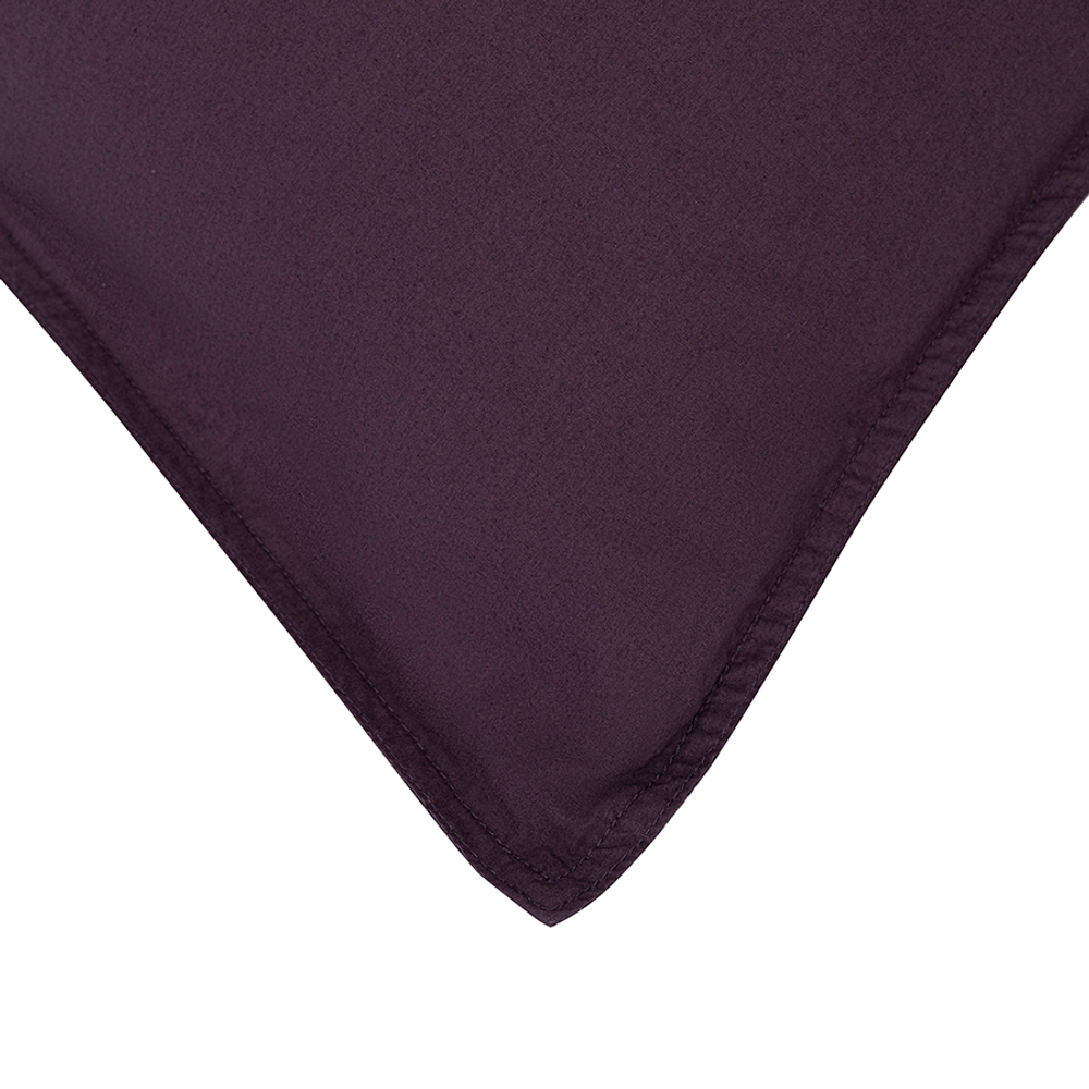 Комплект постельного белья из стираного перкаля сливового цвета из коллекции essential, 200х220 см