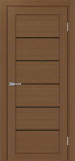 Межкомнатная дверь Optima Porte ТУРИН 501AППSB.1 Молдинг AL чёрный