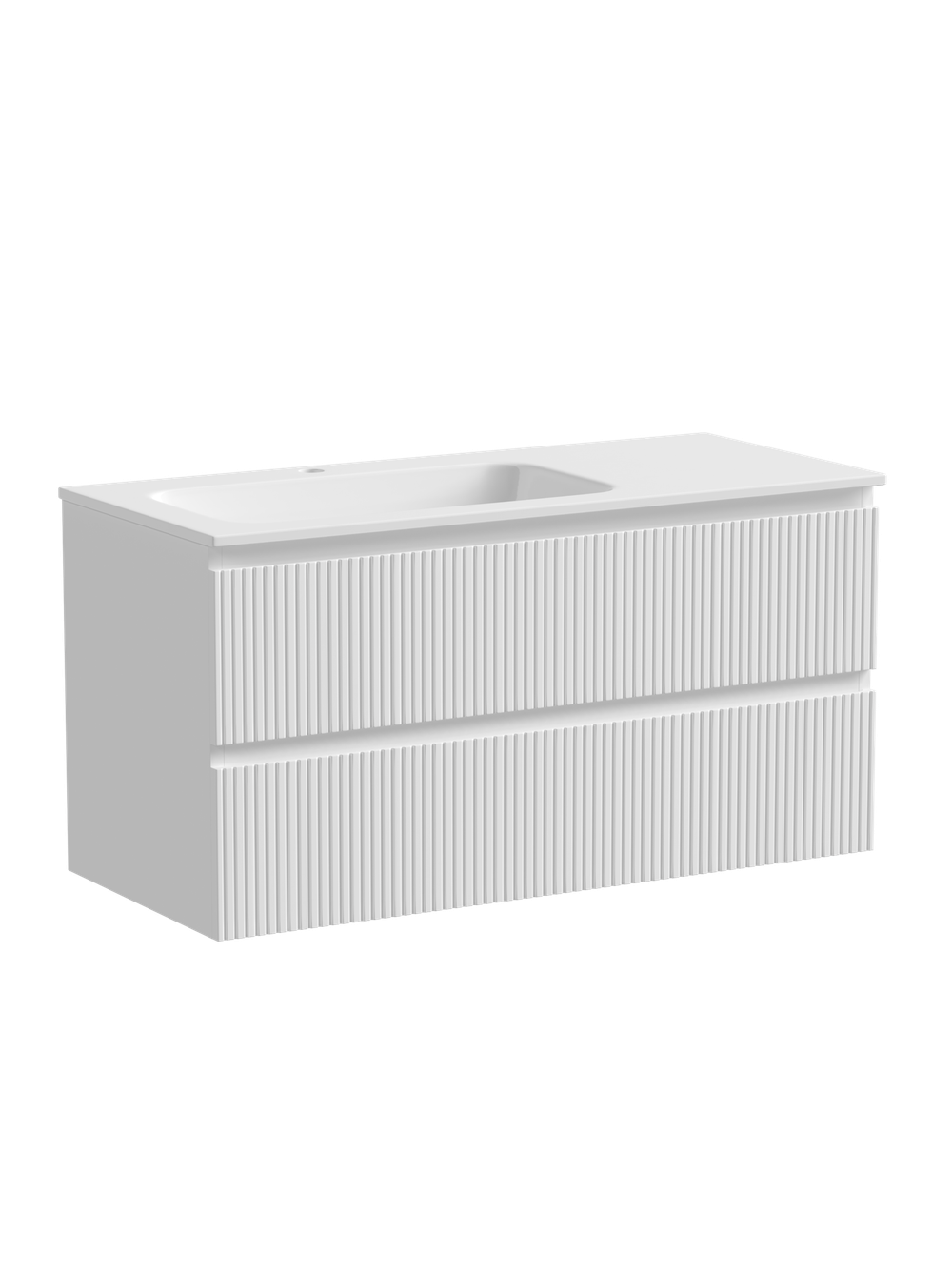 Тумба с раковиной Sancos Snob T 100 см SNT100LW левая, bianco