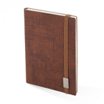 Записная книжка в футляре А5, 7БЦ, Yalong, ПВХ (фактура ткань), на резинке, ручка, ляссе, ассорти, клетка, 112 л,,