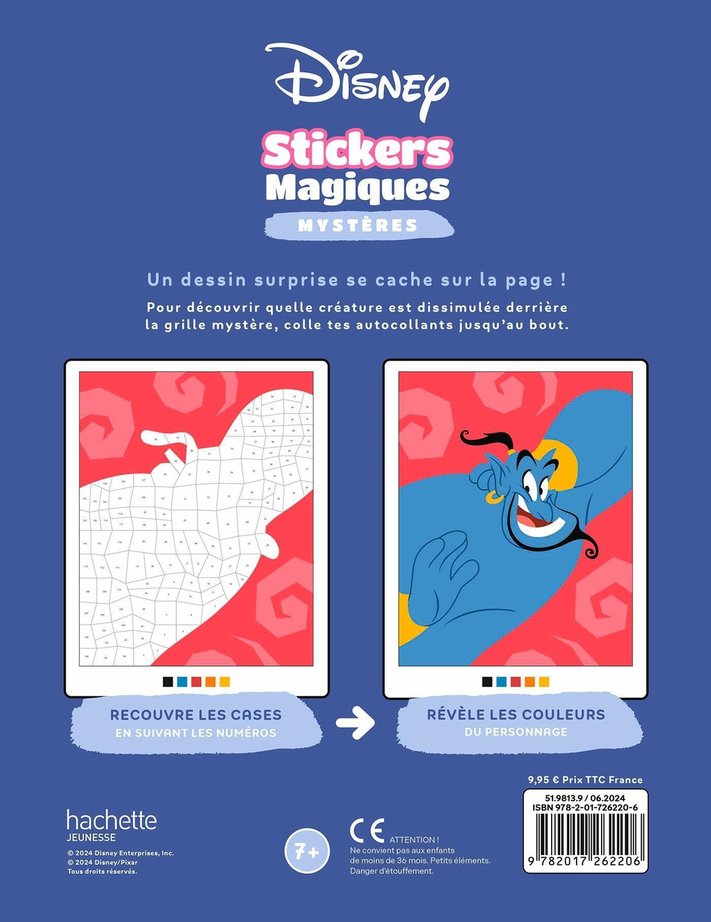 Hachette  раскраска по номерам  DISNEY - Mes stickers magiques - Mystères (7+) - Créatures fantastiques