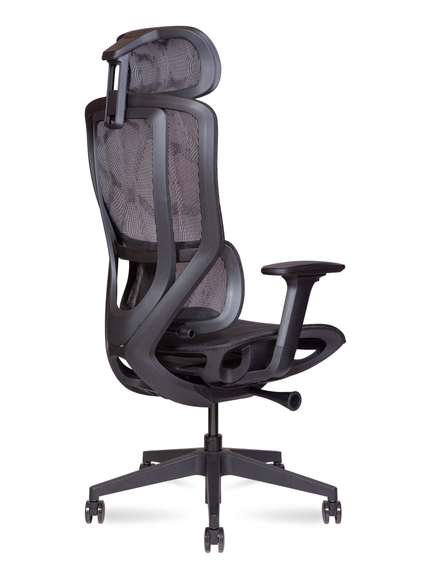 Кресло офисное Норден / Ханк блэк / Hank black / черный пластик / черная сетка