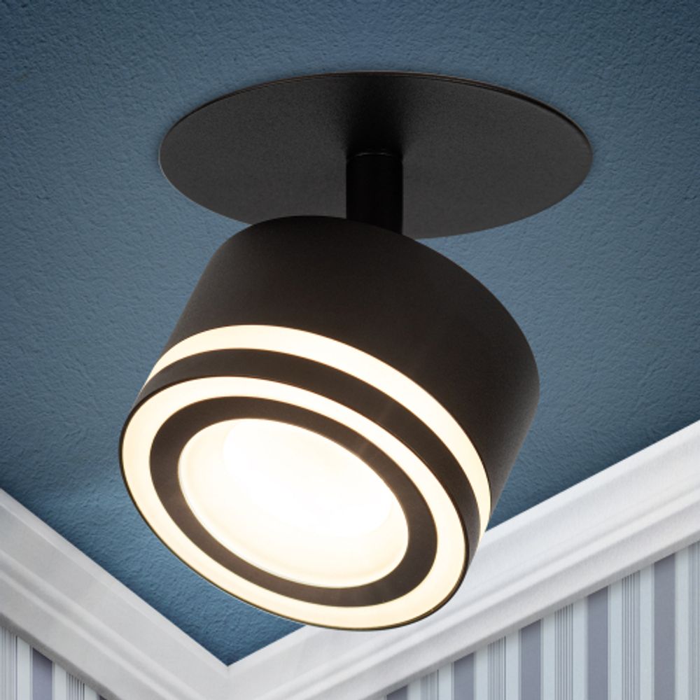 Встраиваемый светильник под лампу GX53 ЭРА DK114 BK черный | Встраиваемые светильники Для ламп GX53