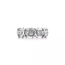 Кольцо из платины с 16 бриллиантами, Tiffany 💠 Schlumberger. В наличии