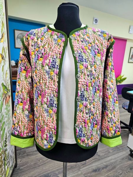 ИМИТАЦИЯ ЦВЕТОЧНОЙ ВЫШИВКИ #2, 100% хлопок Handmade Fabrics 4