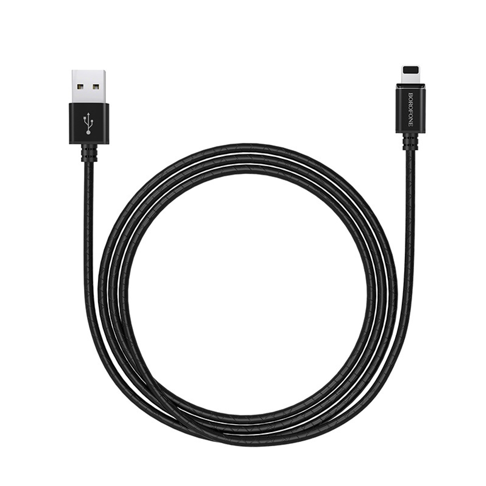Кабель USB - Lightning BOROFONE BU1 магнитный (черный) 1м