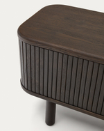 Mailen Тумба под ТВ с 2 дверцами из ясеневого шпона темной отделки 200 х 50 см