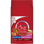 Сухой корм Purina ONE для взрослых собак средних и крупных пород ягненок рис 3,8 кг