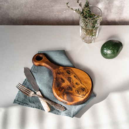 Деревянная доска для сыра из древесины кедра RD36