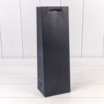 Пакет подарочный Под бутылку 12х36х9см "Фактура" (Синий)