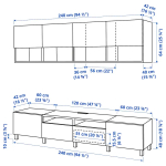 Комплект мебели д/гостиной  - IKEA BESTÅ/BESTA, 230x42x240см, темно-серый, БЕСТО ИКЕА