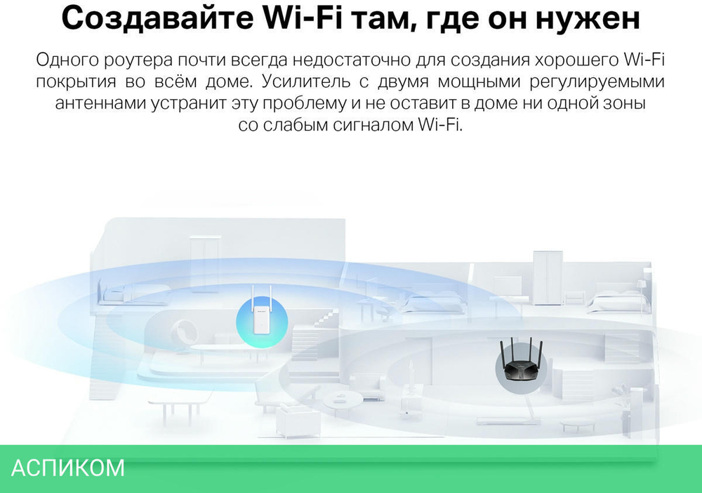 Усилитель Wi-Fi Mercusys ME70X (AX1800)