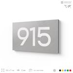 Номер на дверь 915, табличка на дверь для офиса, квартиры, кабинета, аудитории, склада, серая 120х70 мм, Айдентика Технолоджи