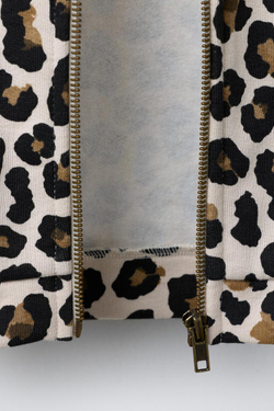 ZARA ХУДИ С КАПЮШОНОМ И АНИМАЛИСТИЧЕСКИМ ПРИНТОМ, РЫЖЕВАТО-КОРИЧНЕВЫЙ