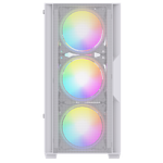 Корпус BaseTech eXtreme GFX-06, Без БП, mATX, белый, 4xFRGB FAN, 2xUSB2, 1xUSB3, бок: закалённое стекло (BT-GFX-06W-MESH-4F-RGB)