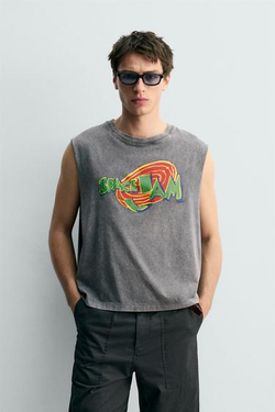 ZARA X DYLAN´S T-SHIRT CLUB МАЙКА SPACE JAM™ & ©, АНТРАЦИТОВО-СЕРЫЙ