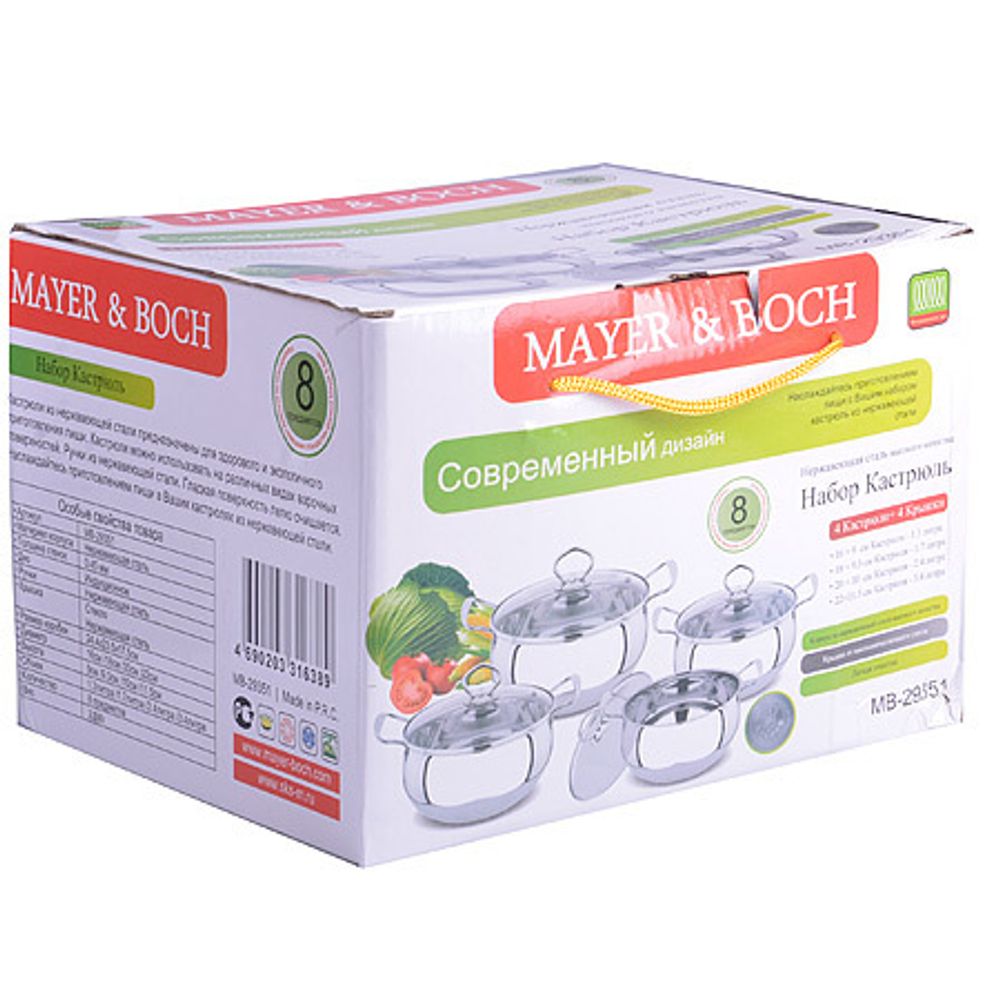 Набор кастрюль MAYER &amp; BOCH 29351 8 пр.