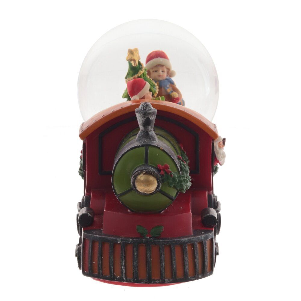 GAEM Фигурка декор в стекл шаре "Паровоз" (муз с ключ), D 10 см, L20,5 W10,5 H15 см