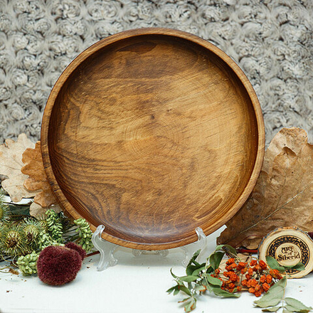 Деревянная тарелка-чаша Art of Siberia из сибирской пихты, 24 см. T64